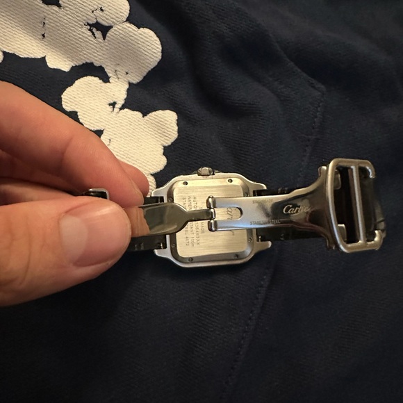 VVS1 💎 Cartier Santos Adjustable Leather band - Picture 3 of 9